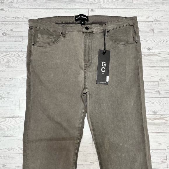 Good Counsel Men's Thurmond Tapered Jean Washed Gray Size 44x29 - Picture 6 of 13